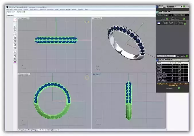 Silver Ring With Sapphire 3