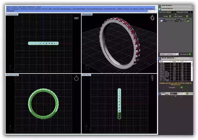 Simple Silver Ring With Ruby