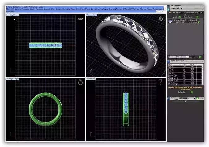 Simple Silver Ring With Diamonds 1