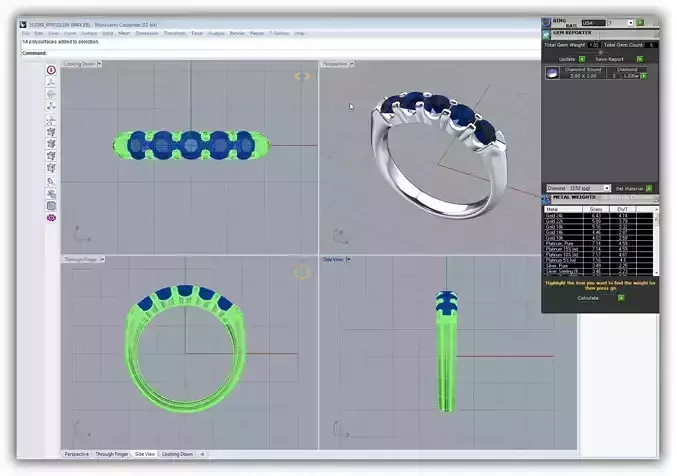 Silver Ring With Sapphire 4