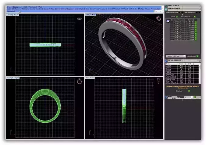 Egg Shaped Ring With Ruby 3D print model