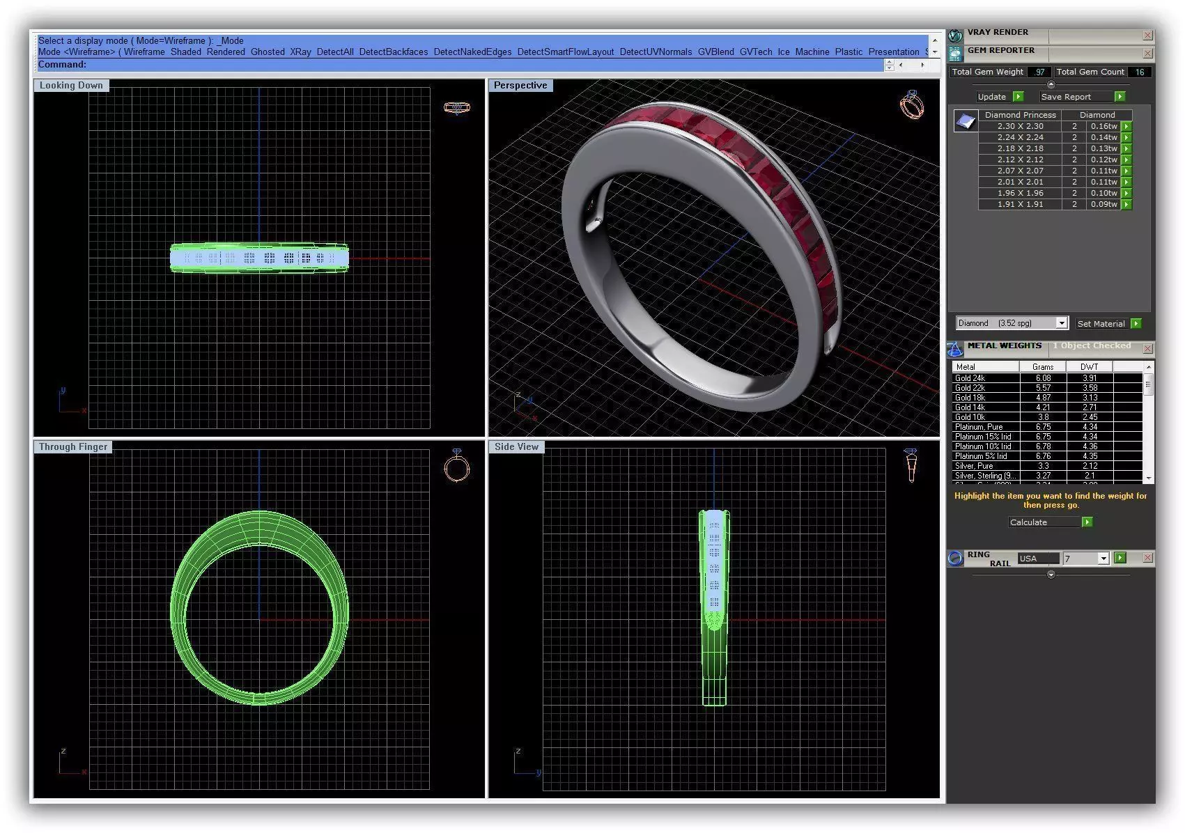Egg Shaped Ring With Ruby 1 3D print model_0