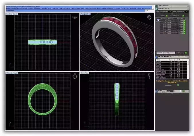 Egg Shaped Ring With Ruby 1 3D print model