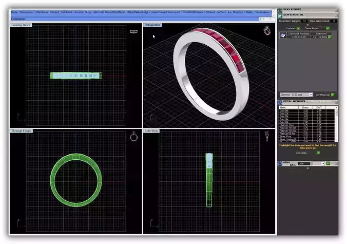Simple Silver Ring With Ruby 1