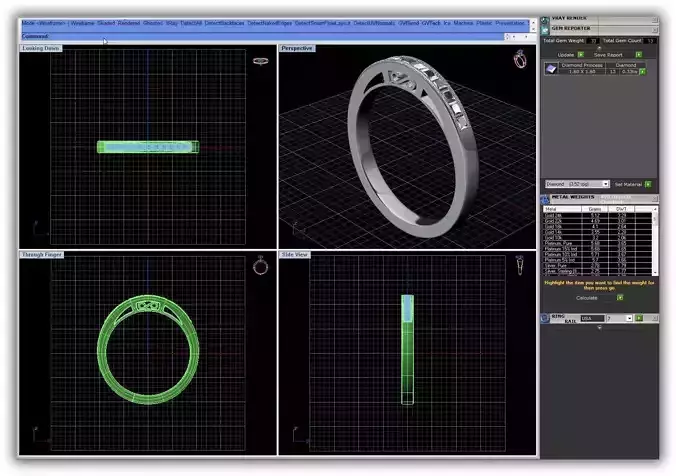 Silver Ring With Diamonds 22