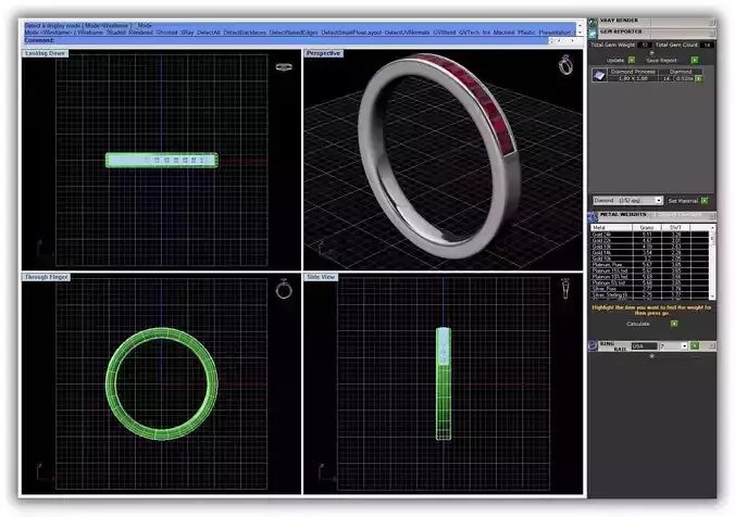 Simple Silver Ring With Ruby 2