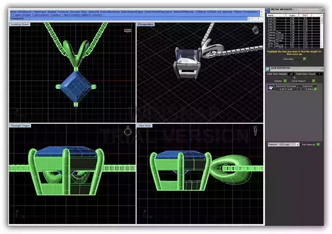 Square Pendant With Diamond