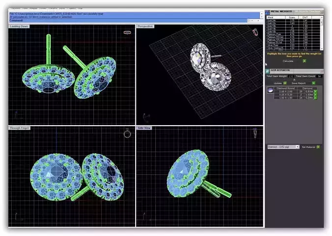 Round Shaped Halo Ear Studs With Diamonds