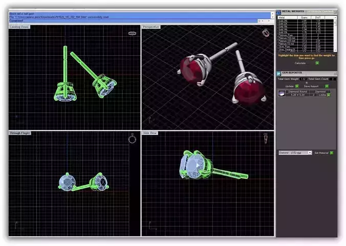 Simple Ear Studs With Ruby