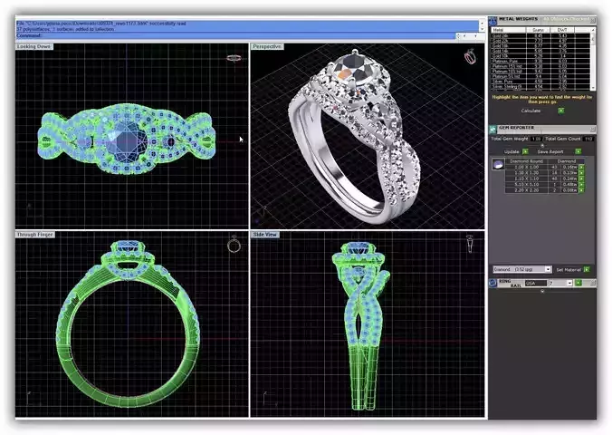 Twisted Halo Ring With Diamonds