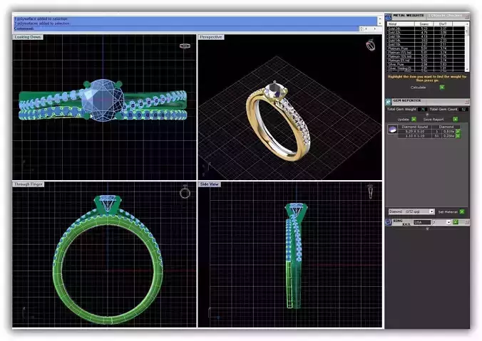 Side Stone Ring With Diamonds 15