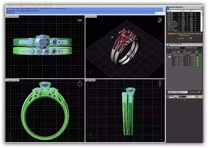Couple Rings With Ruby 3D print model
