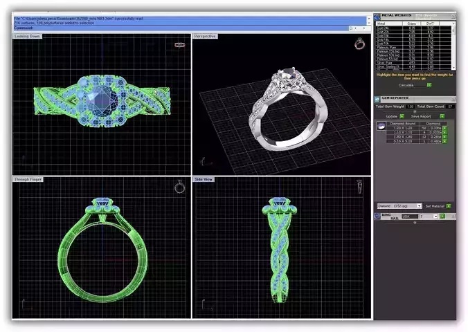 Twisted Square Halo Ring With Diamonds 6