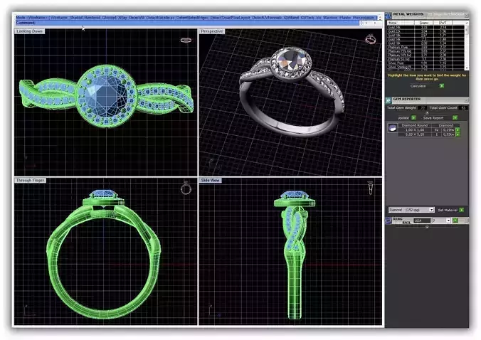 Twisted Round Shaped Halo Ring With Diamonds