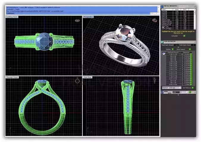 Engagement Ring With Diamonds 239