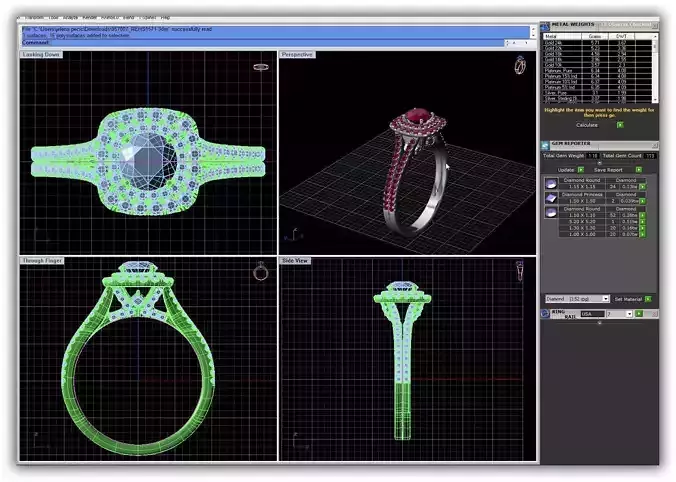 Squircle Halo Ring With Gemstones 1