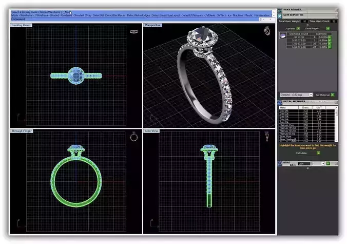 Round Shaped Halo Ring With Diamonds 5