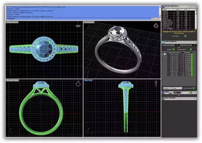 Round Shaped Halo Ring With Diamonds 11
