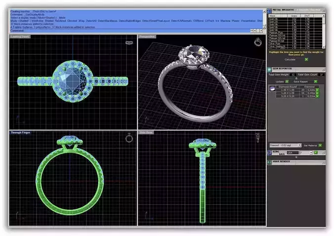 Round Shaped Halo Ring With Diamonds 12