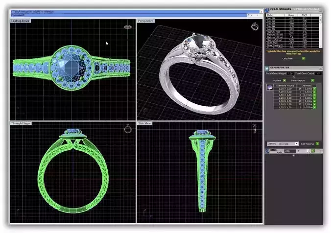 Round Shaped Halo Ring With Diamonds 16