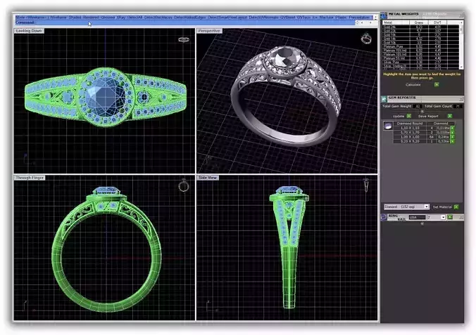 Round Shaped Halo Ring With Diamonds 17