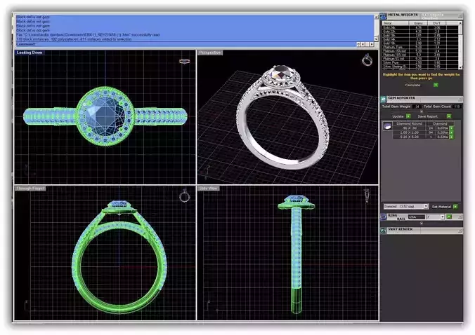 Round Shaped Halo Ring With Diamonds 19