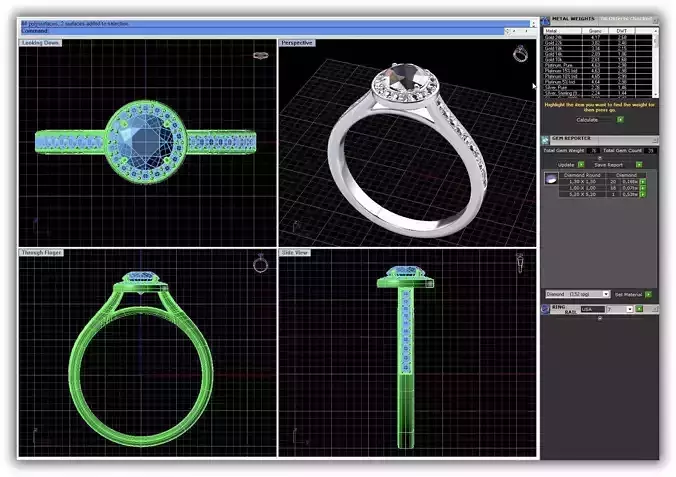 Round Shaped Halo Ring With Diamonds 21