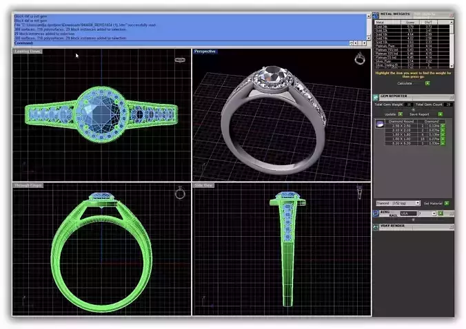 Round Shaped Halo Ring With Diamonds 22