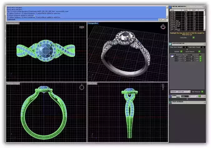 Twisted Round Shaped Halo Ring With Diamonds 1