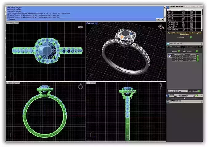 Squircle Shpaed Halo Ring With Diamonds 8
