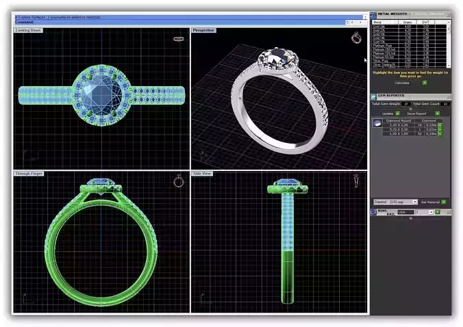 Round Shaped Halo Ring With Diamonds 24