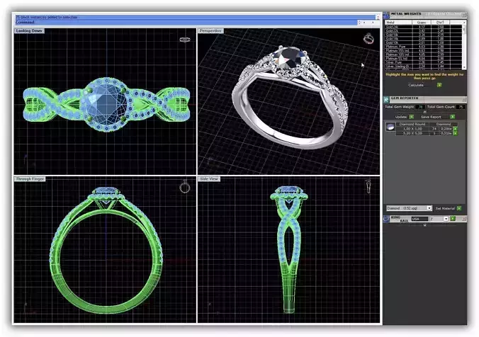 Twisted Round Shaped Halo Ring With Diamonds 2