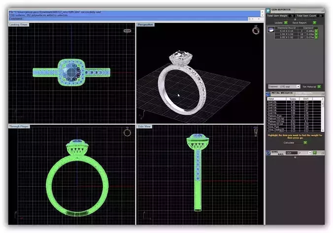 Squircle Shpaed Halo Ring With Diamonds 12