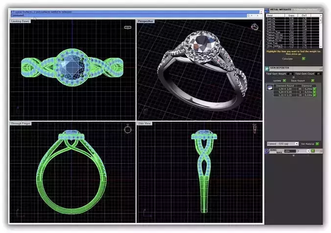 Twisted Round Shaped Halo Ring With Diamonds 3