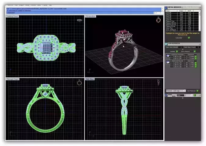 Squircle Shpaed Halo Ring With Gemstones 7