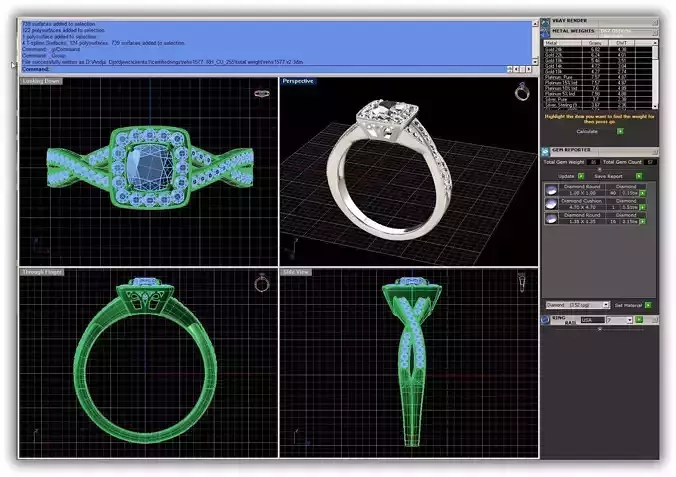 Twisted Square Shpaed Halo Ring With Diamonds