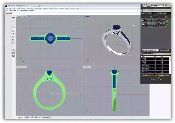 Silver Engagement Ring With Sapphire 1