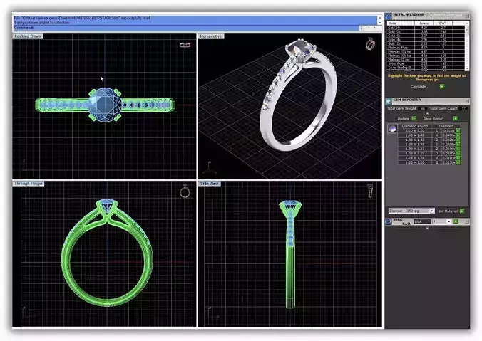 Side Stone Ring With Diamonds 16