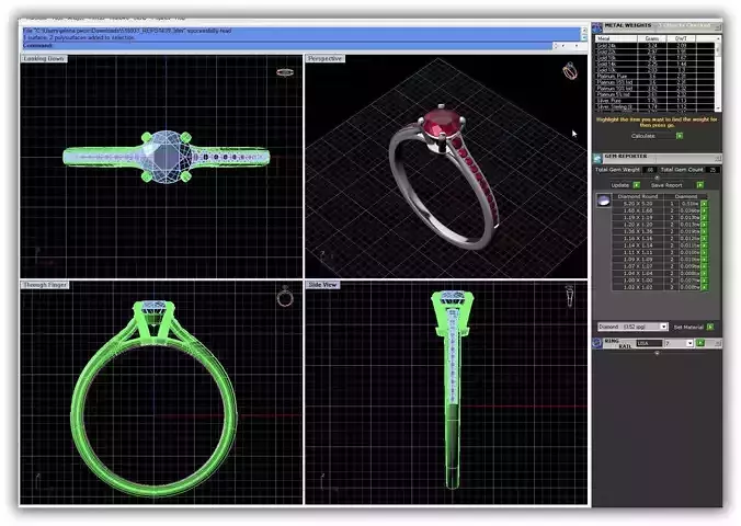 Silver Engagement Ring With Ruby 7