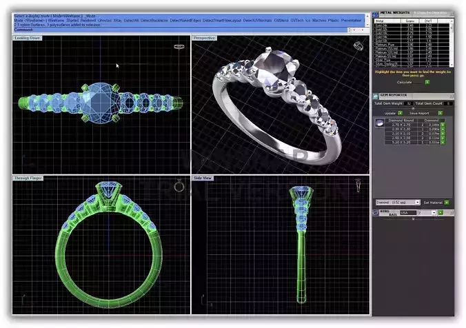 Silver Engagement Ring With Diamonds 123