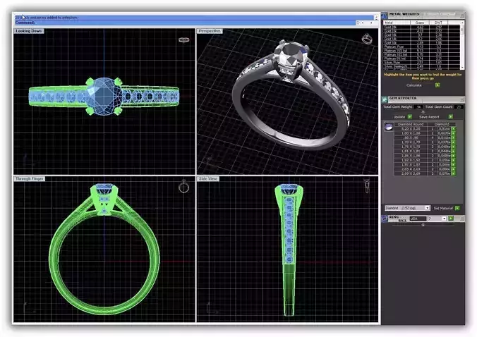 Silver Ring With Diamonds 24