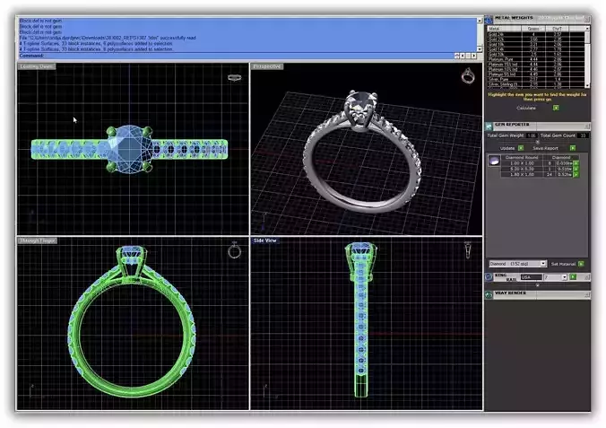 Side Stone Ring With Diamonds 20