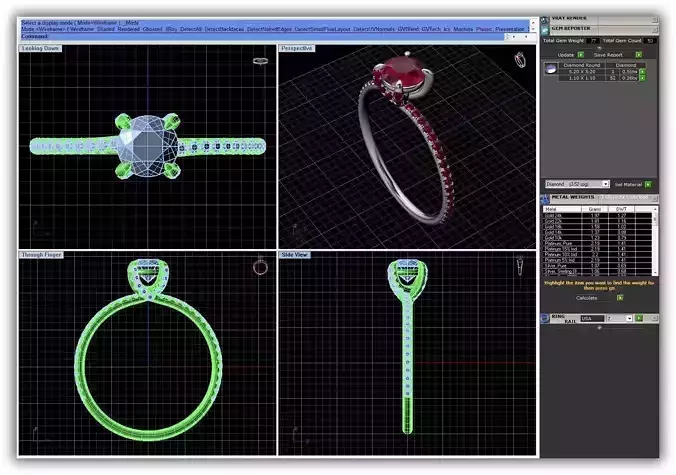 Thin Side Stone Ring With Ruby