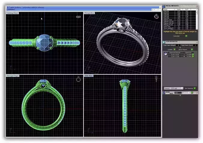 Side Stone Ring With Diamonds 21