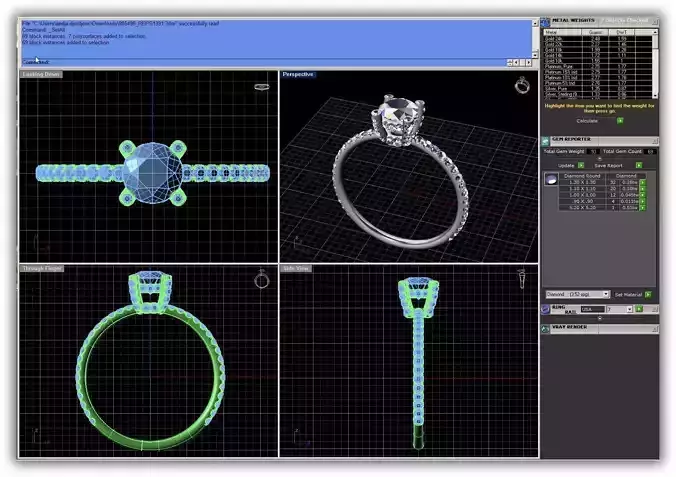 Side Stone Thin Ring With Diamonds