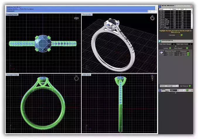 Silver Ring With Diamonds 25