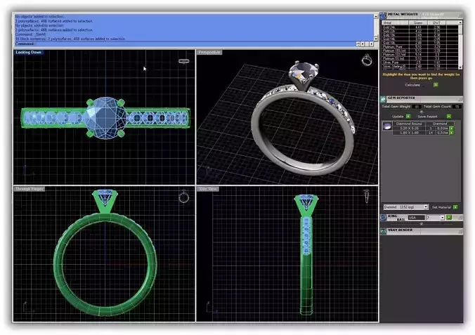 Silver Engagement Ring With Diamonds 129