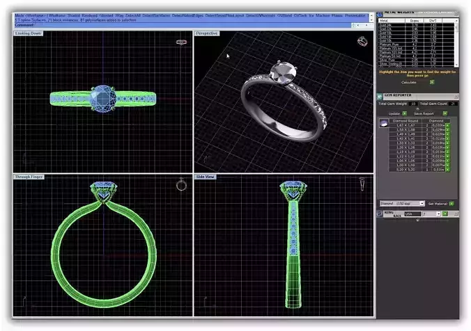 Side Stone Ring With Diamonds 22