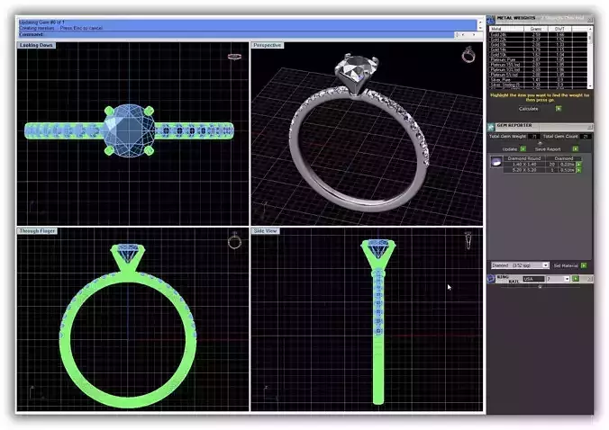 Side Stone Ring With Diamonds 24