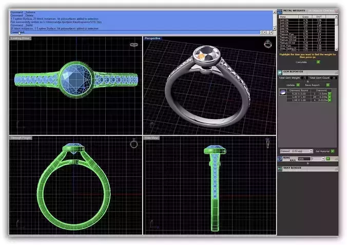 Side Stone Ring With Diamonds 25